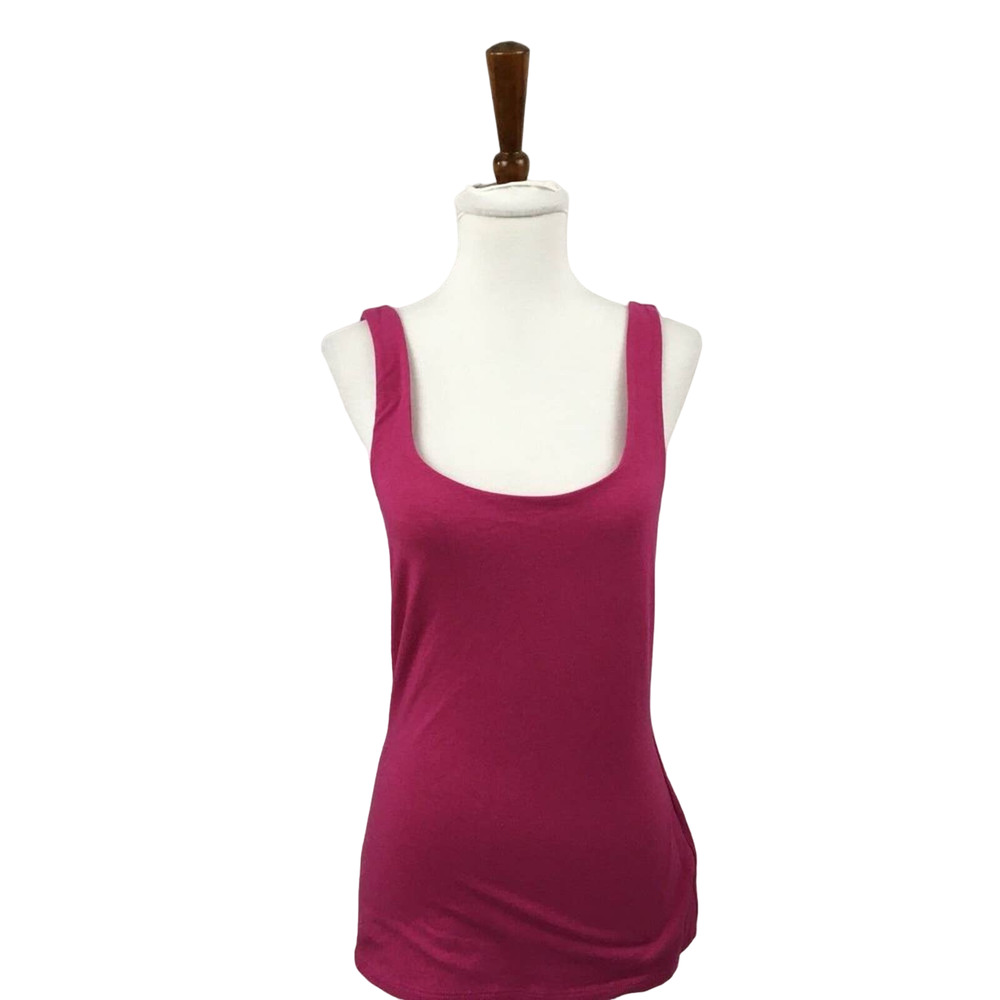 Express Womens Top Scoop Neck Sleeveless Tank Top - Pink - Size Small